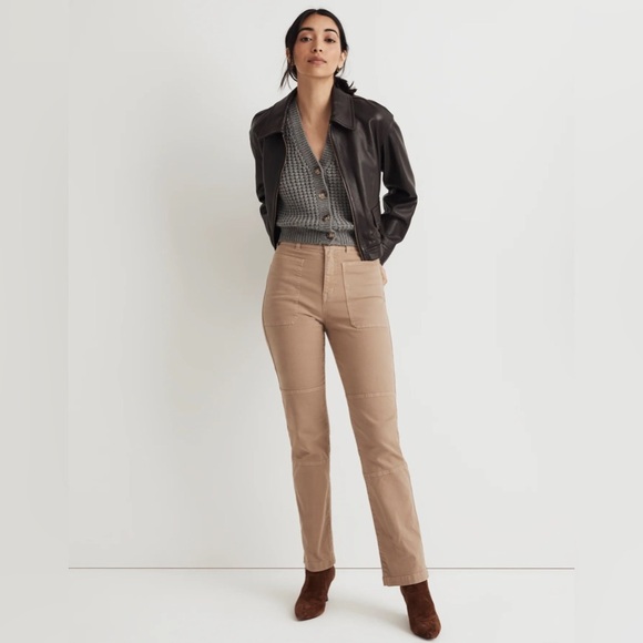 Madewell Women’s The '90s Straight Utility Pant Garment-Dyed Canvas Dark Rope 26 - Picture 1 of 9